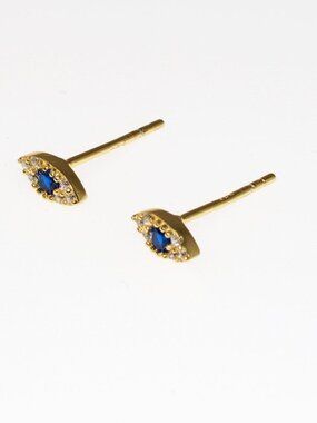Evil Eye Earrings- 14KT Gold Plated - New